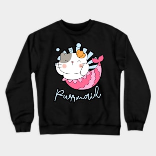 Purrmaid cute mermaidd cat Crewneck Sweatshirt